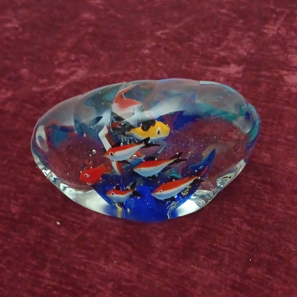 Murano Double Sided Fish Tank Paperweight